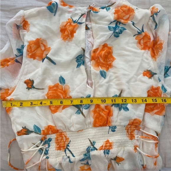 Free People orange floral mini dress - Picture 12 of 13